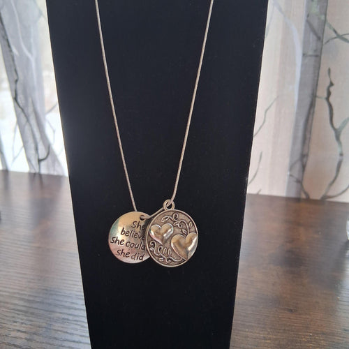 2 Charm Necklace. 18" Chain.