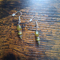 Green & Silver Dangle Earrings
